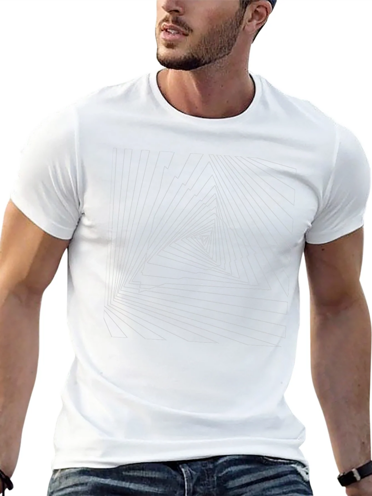 Geometric Triangle Illusion Tee product image 4