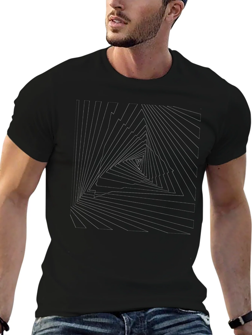 Geometric Triangle Illusion Tee product image 9
