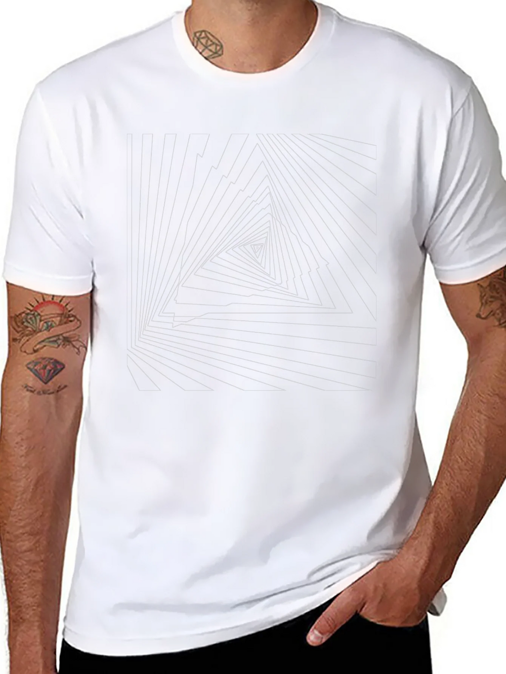Geometric Triangle Illusion Tee product image 10
