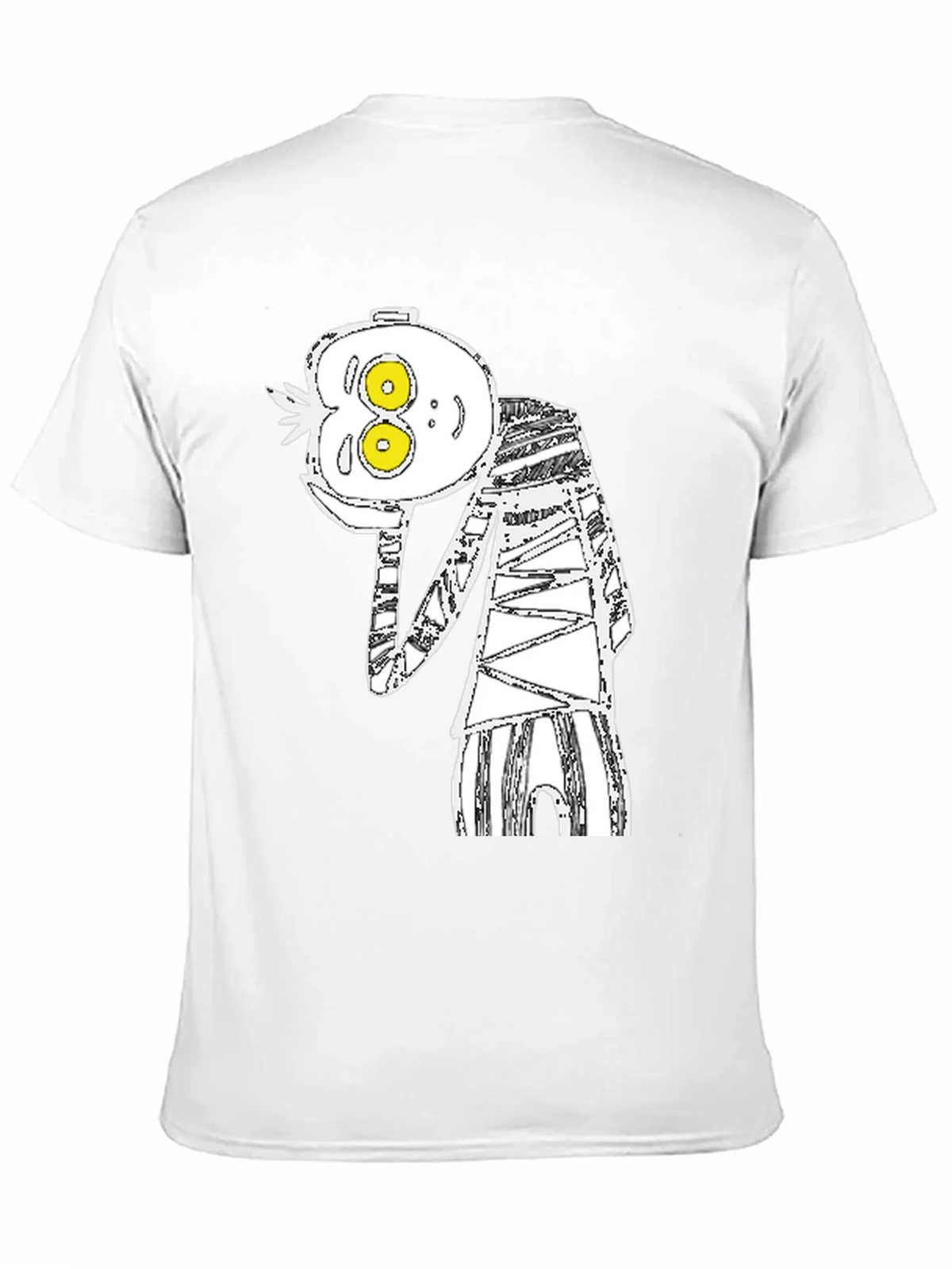Abstract Cartoon Graphic Tee - Black Cotton Blend product image 2