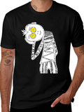 Abstract Cartoon Graphic Tee - Black Cotton Blend product image 1