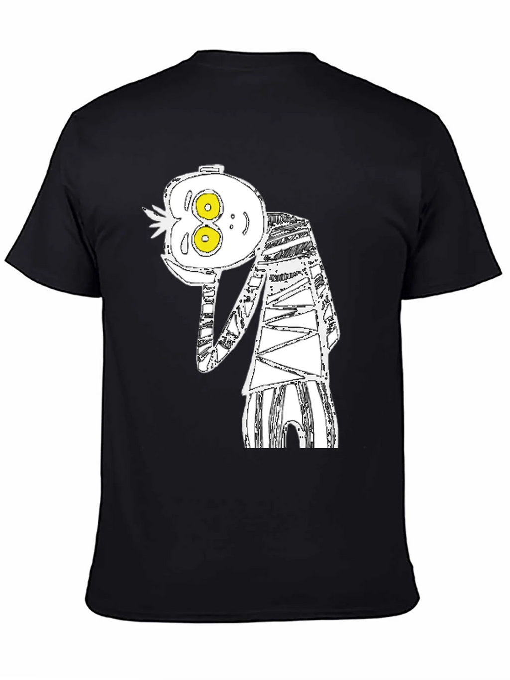 Abstract Cartoon Graphic Tee - Black Cotton Blend product image 7