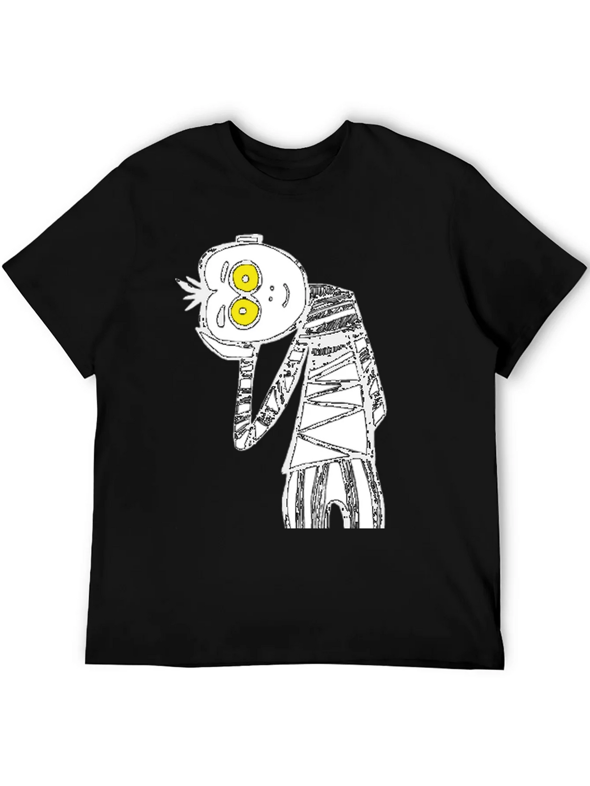 Abstract Cartoon Graphic Tee - Black Cotton Blend product image 8