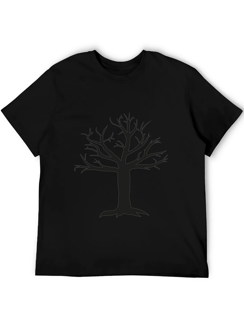 Mens Black T-Shirt with Tree Graphic product image 8