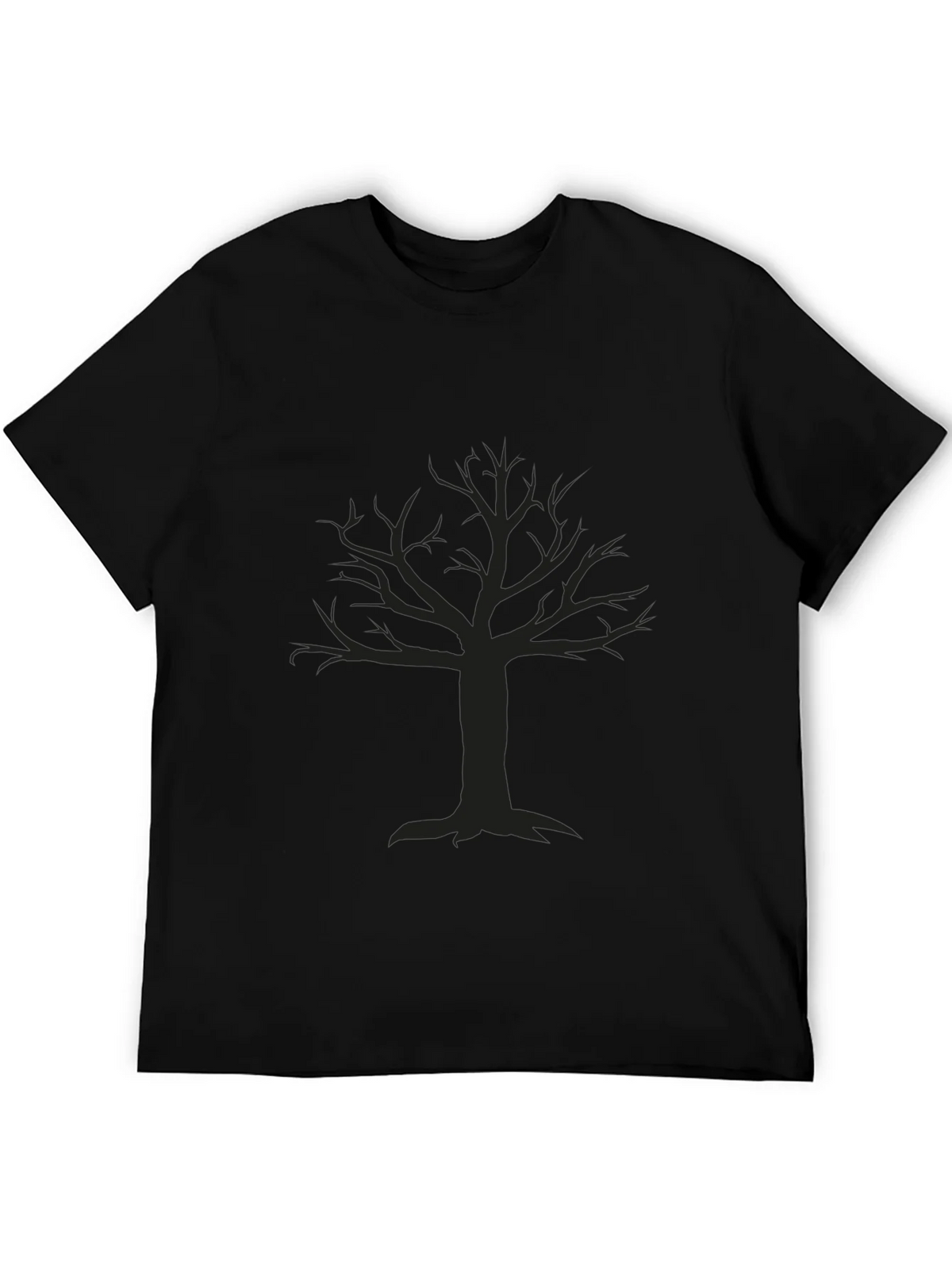 Mens Black T-Shirt with Tree Graphic product image 8