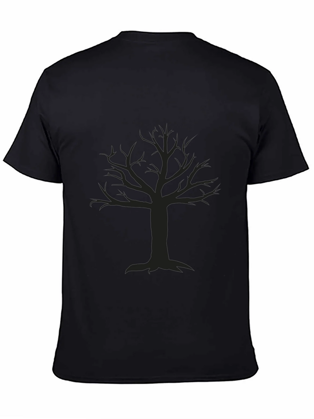 Mens Black T-Shirt with Tree Graphic product image 7