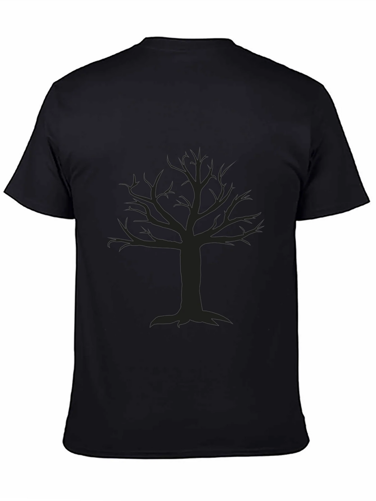 Mens Black T-Shirt with Tree Graphic product image 7