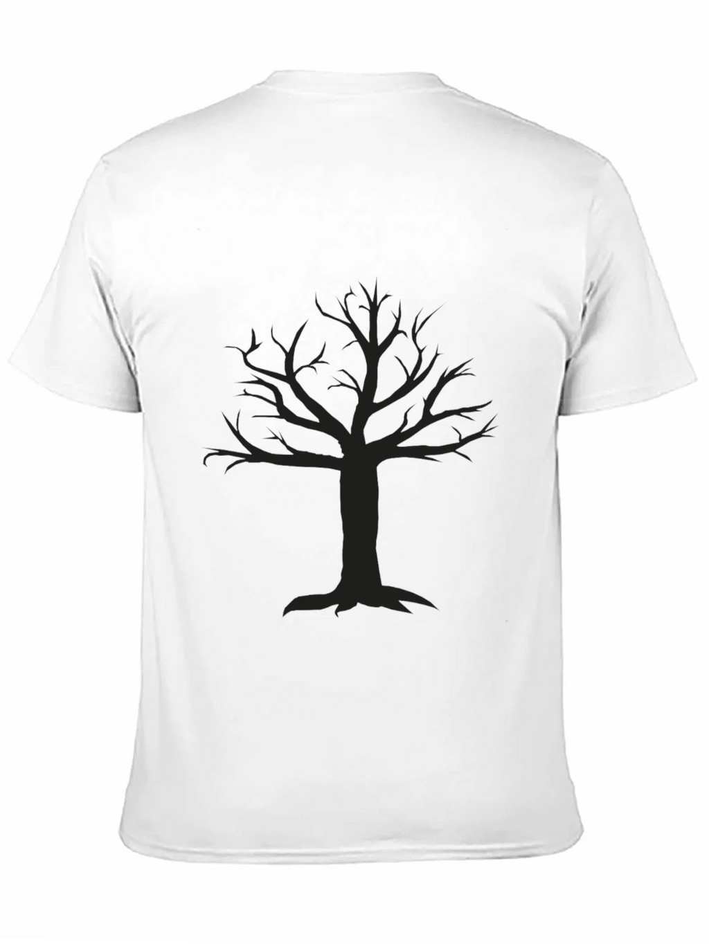 Mens Black T-Shirt with Tree Graphic product image 2