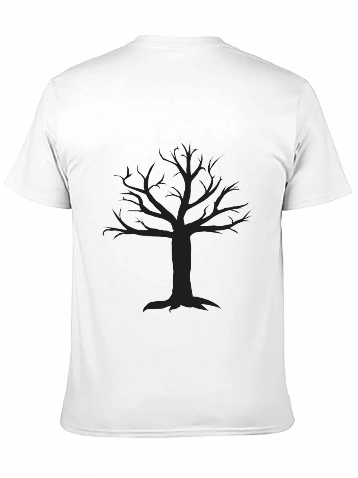 Mens Black T-Shirt with Tree Graphic product image 2