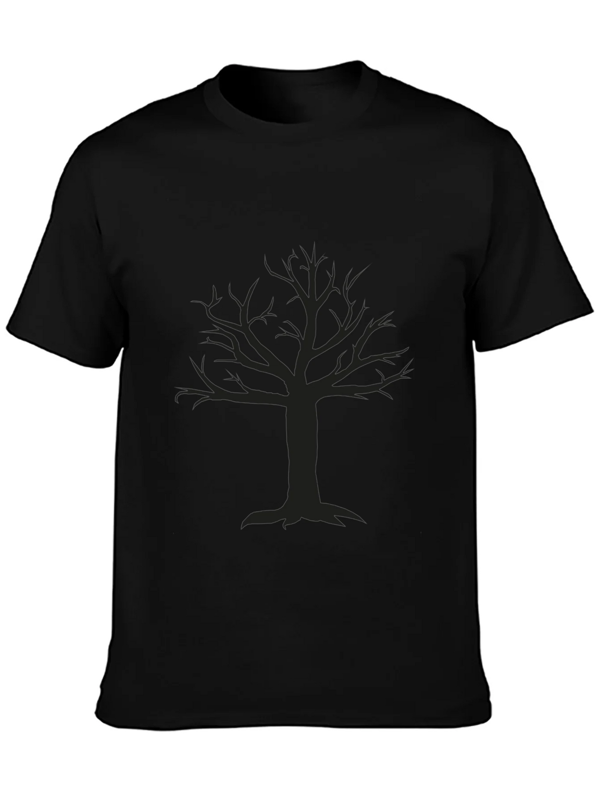 Mens Black T-Shirt with Tree Graphic product image 6