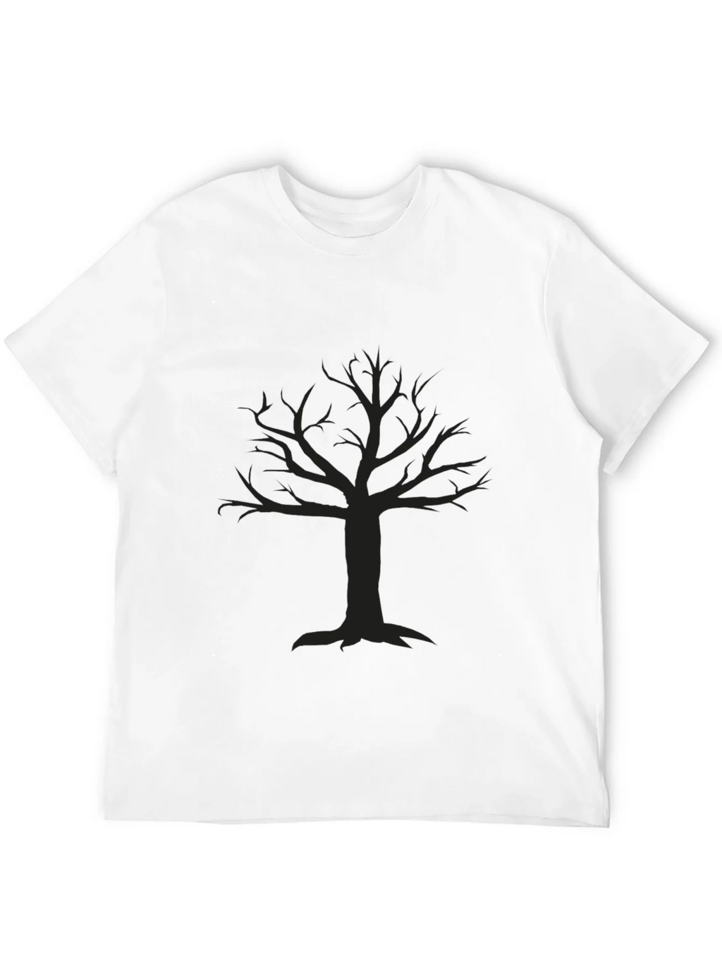 Mens Black T-Shirt with Tree Graphic product image 3