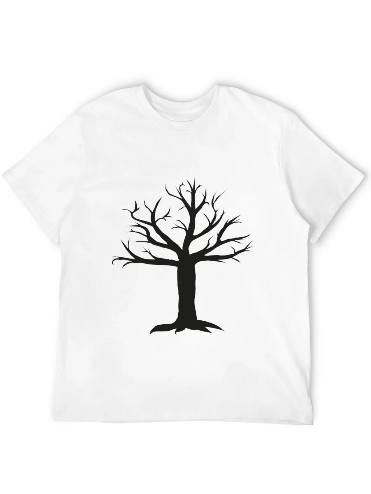 Mens Black T-Shirt with Tree Graphic product image 3