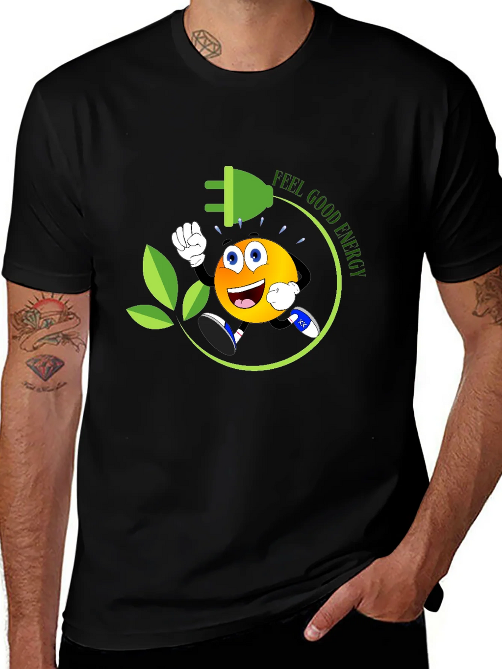 Feel Good Energy Black T-Shirt product image 1