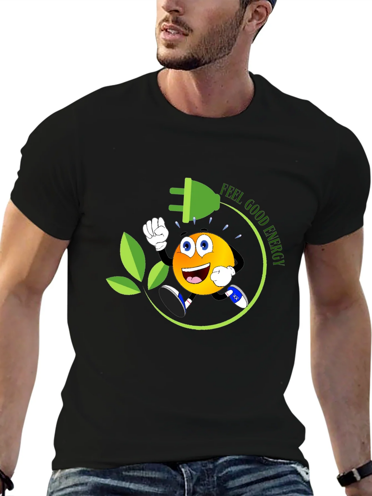 Feel Good Energy Black T-Shirt product image 9