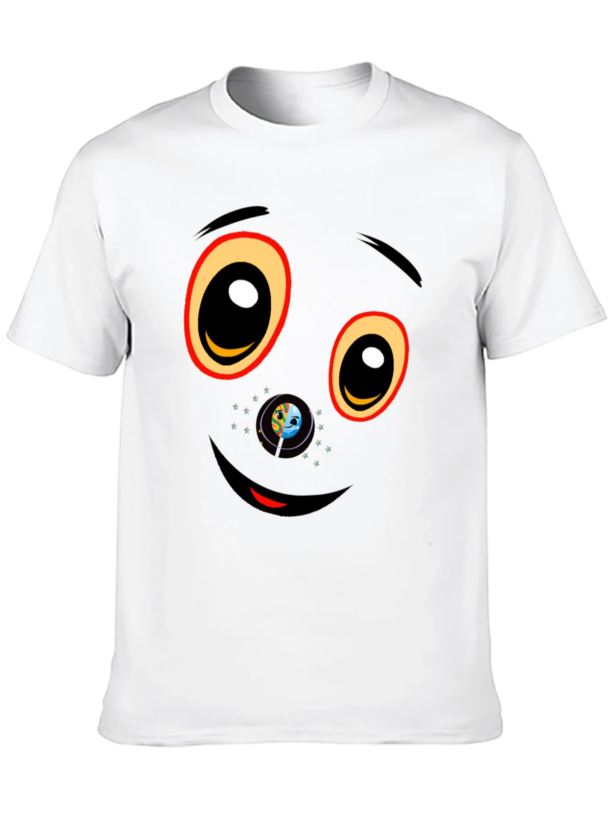 Black Graphic T-Shirt with Face Design product image 12