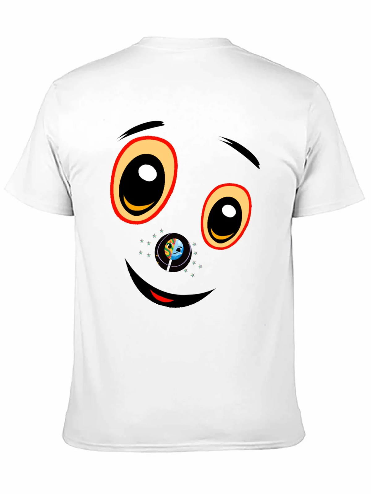 Black Graphic T-Shirt with Face Design product image 2