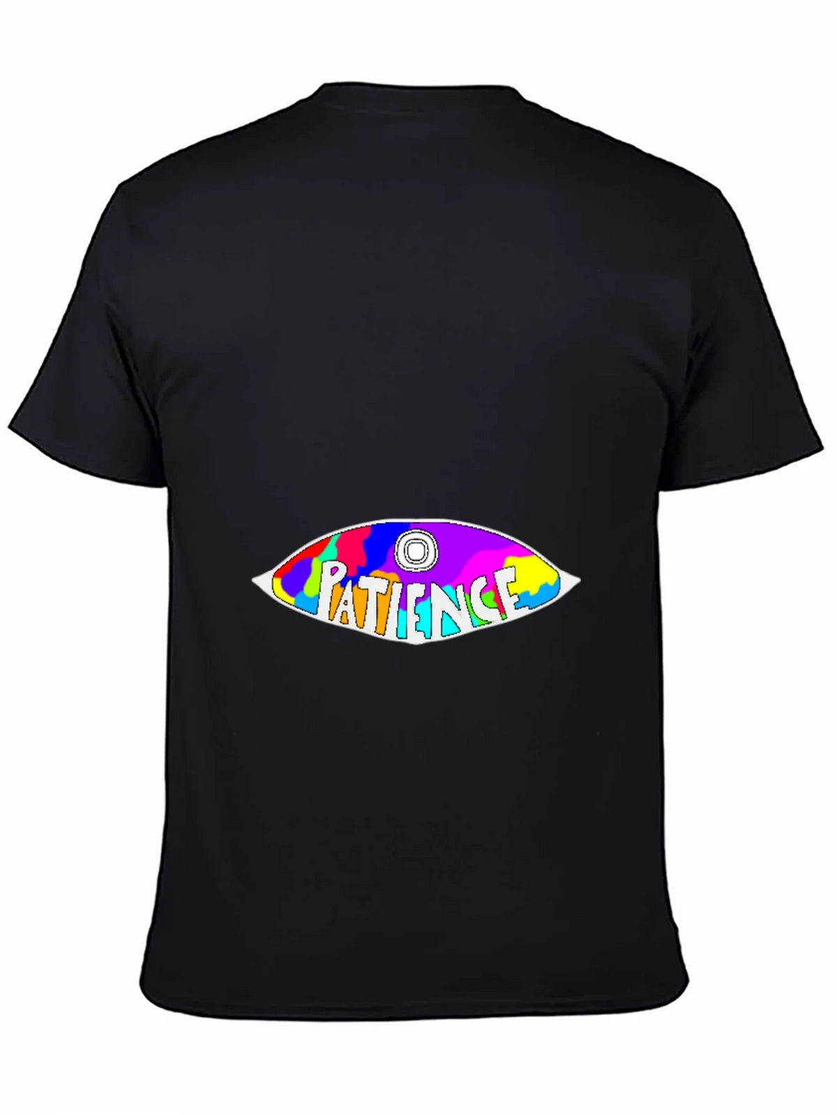 Patience Graphic Tee - Colorful Eye Design Soft Cotton product image 7