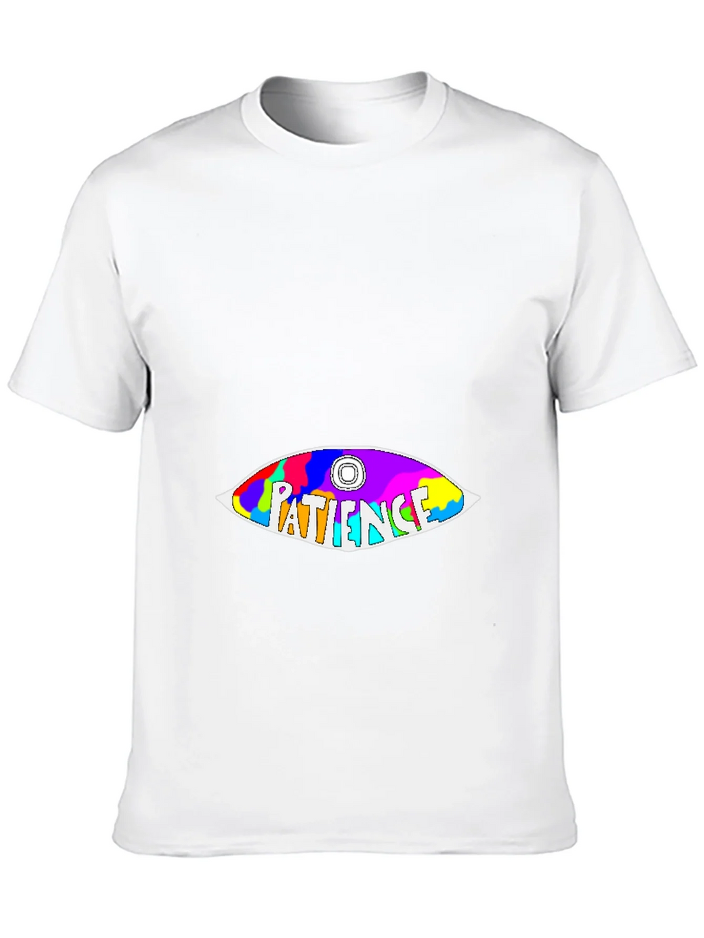 Patience Graphic Tee - Colorful Eye Design Soft Cotton product image 12