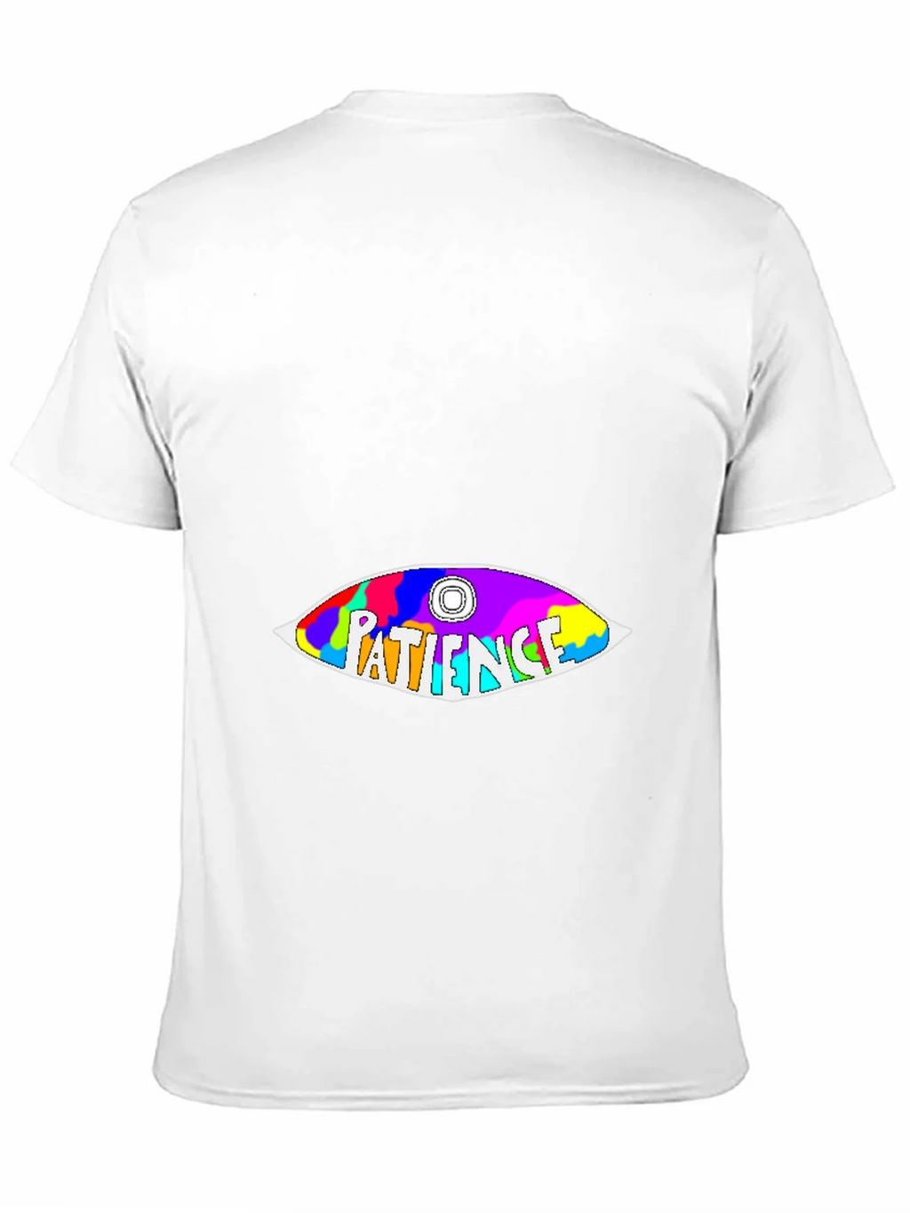 Patience Graphic Tee - Colorful Eye Design Soft Cotton product image 2