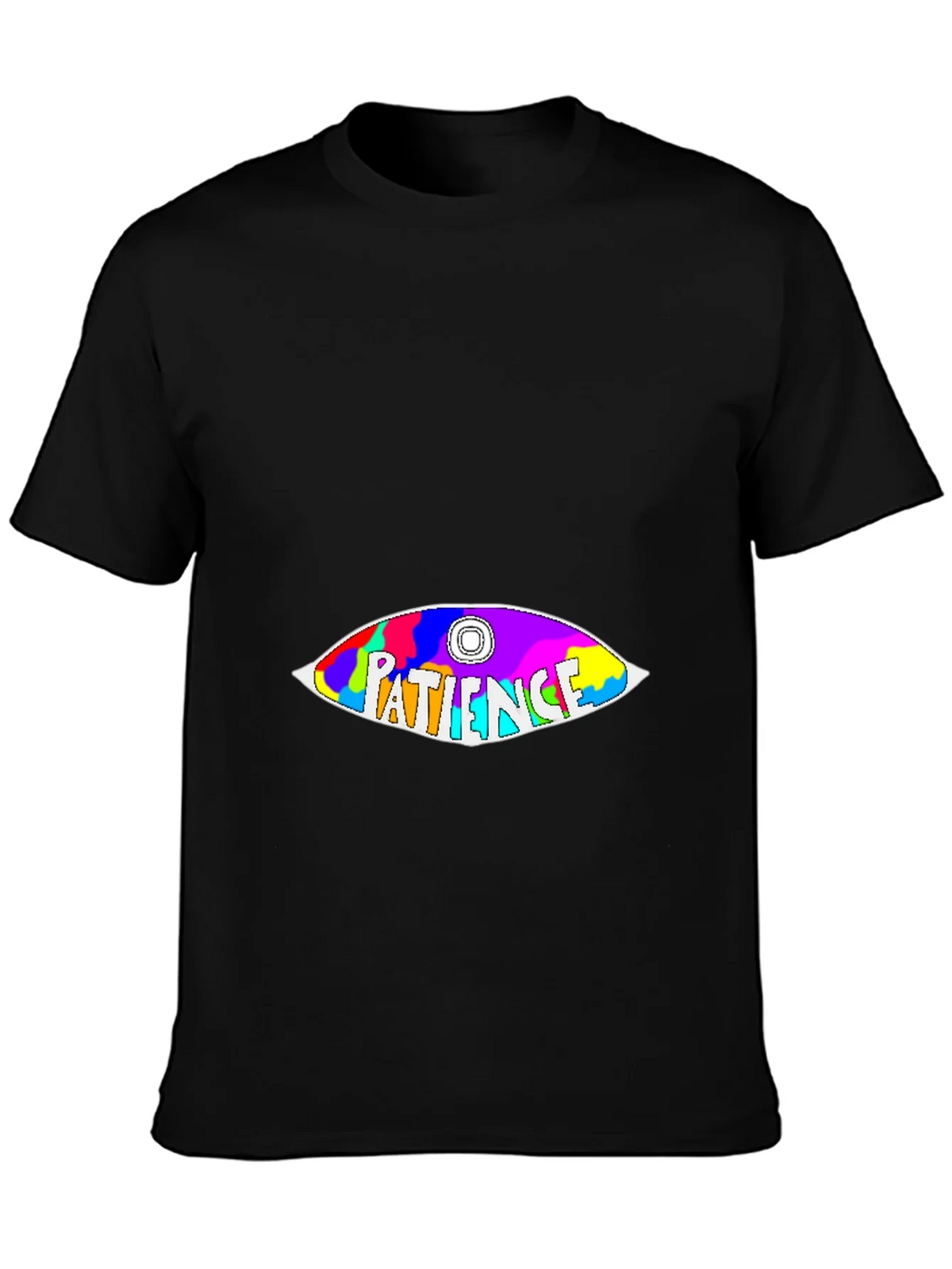 Patience Graphic Tee - Colorful Eye Design Soft Cotton product image 6
