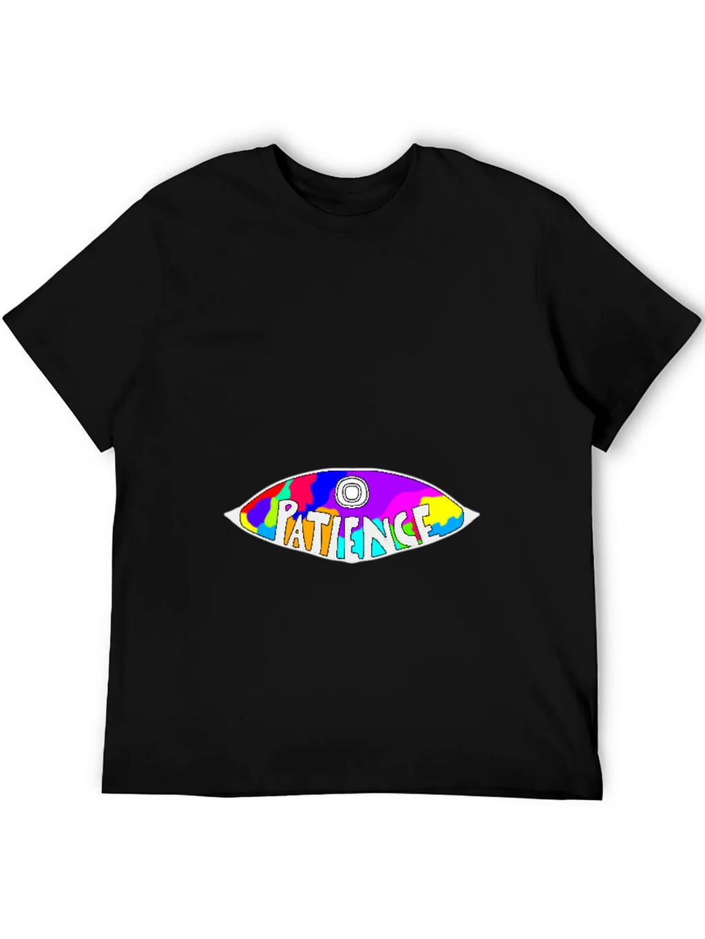 Patience Graphic Tee - Colorful Eye Design Soft Cotton product image 8