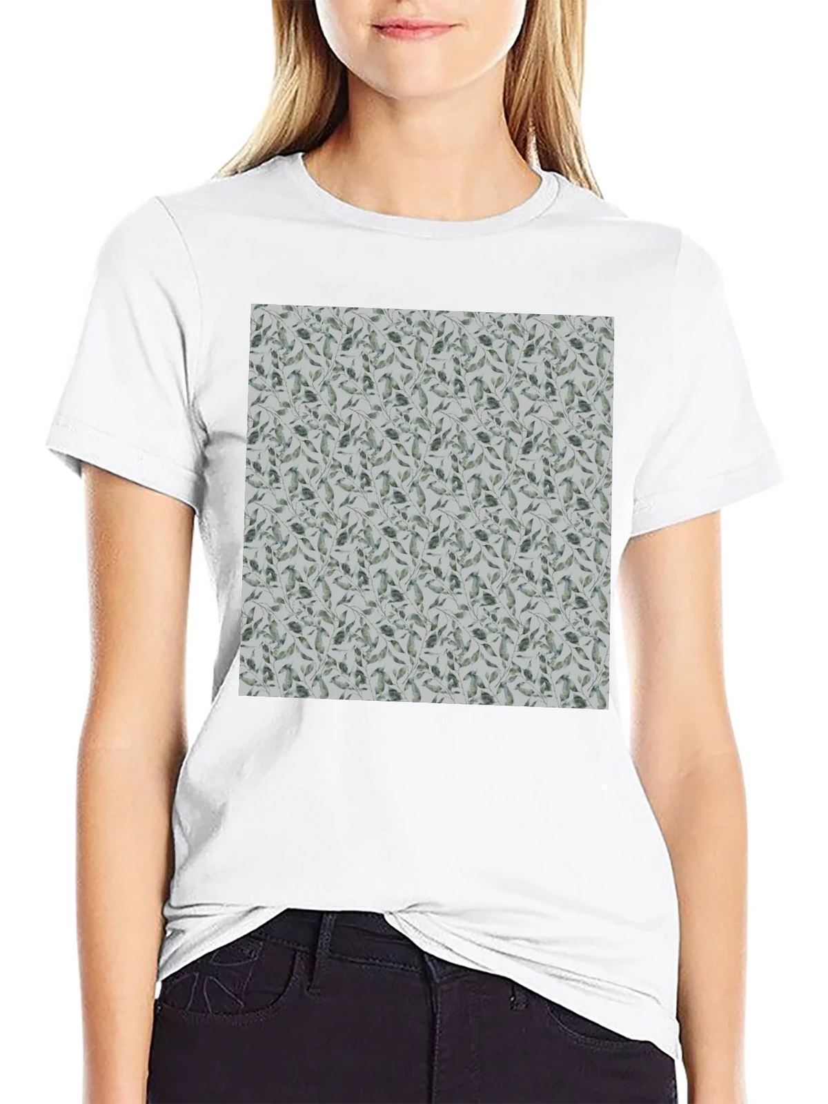 Leaf Pattern Crew Neck T-Shirt product image 11