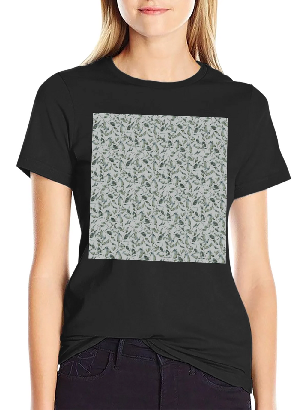 Leaf Pattern Crew Neck T-Shirt product image 5