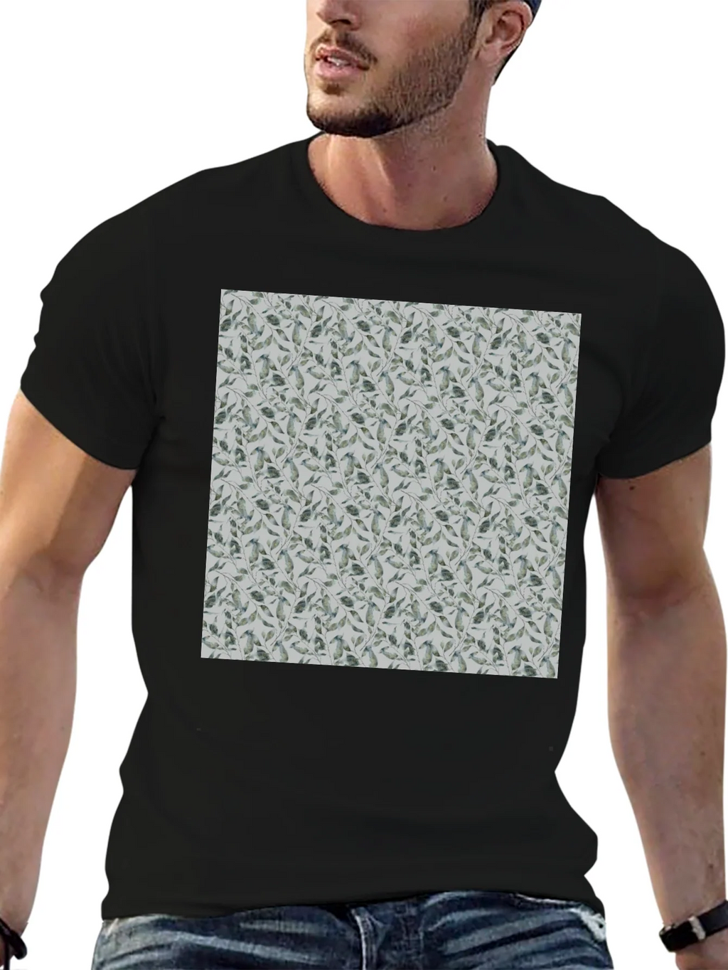 Leaf Pattern Crew Neck T-Shirt product image 9