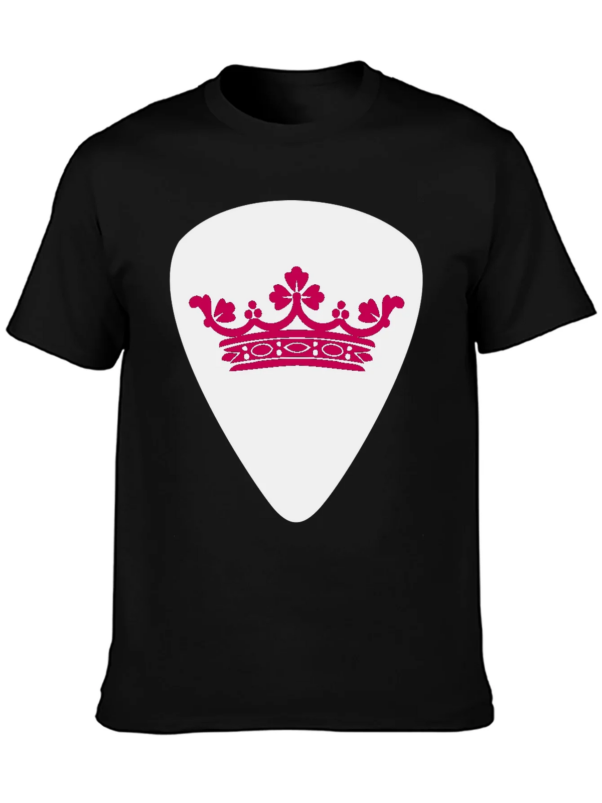 Crown Guitar Pick Graphic T-Shirt - Music Lover Tee product image 6