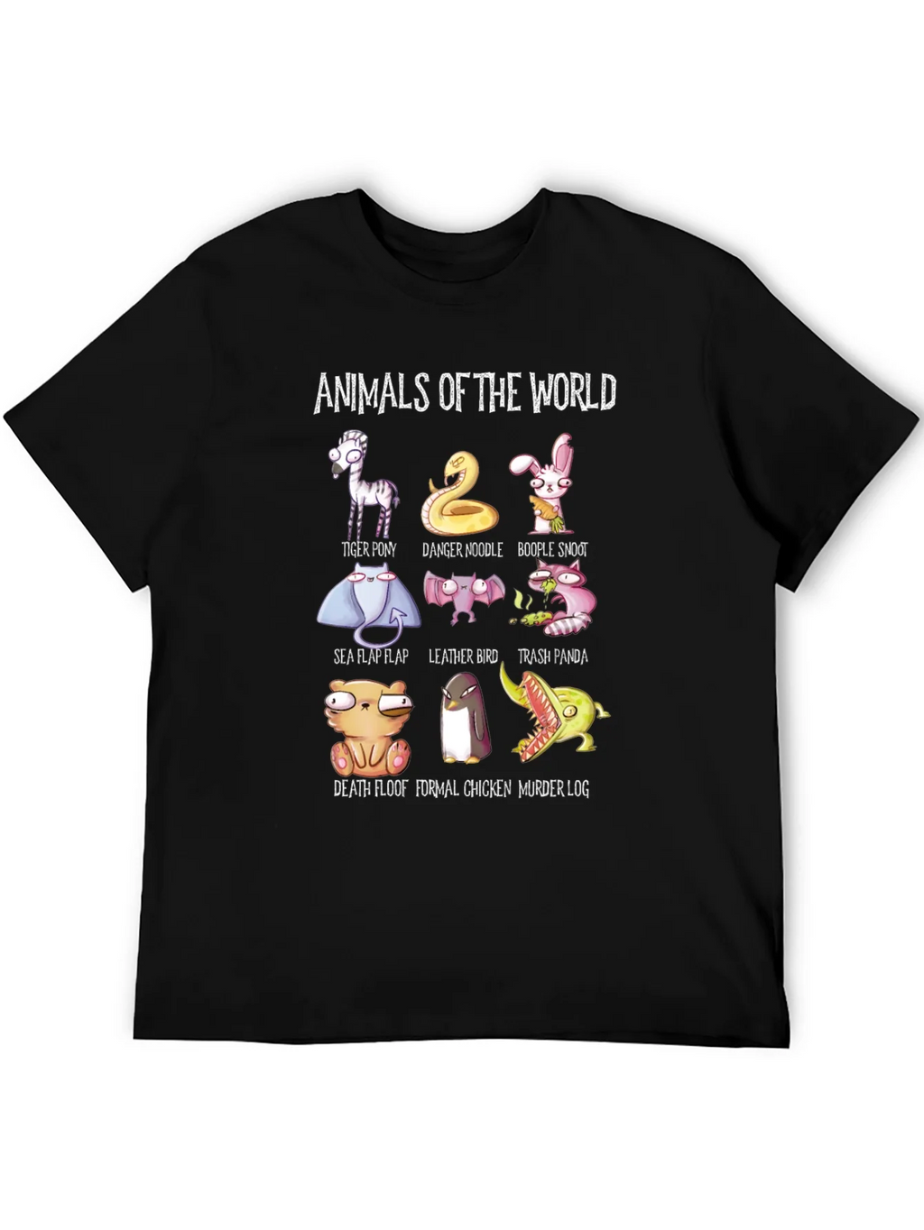 Animals of the World T-Shirt Funny Graphic Tee product image 8