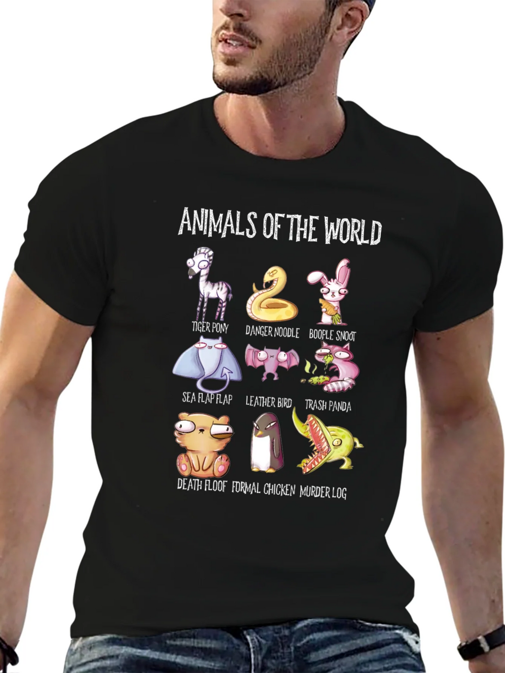 Animals of the World T-Shirt Funny Graphic Tee product image 9