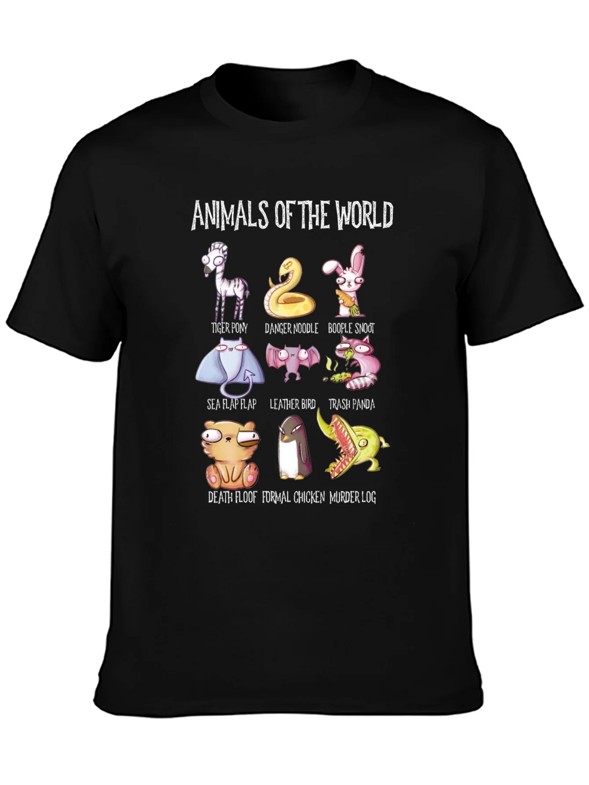 Animals of the World T-Shirt Funny Graphic Tee product image 6