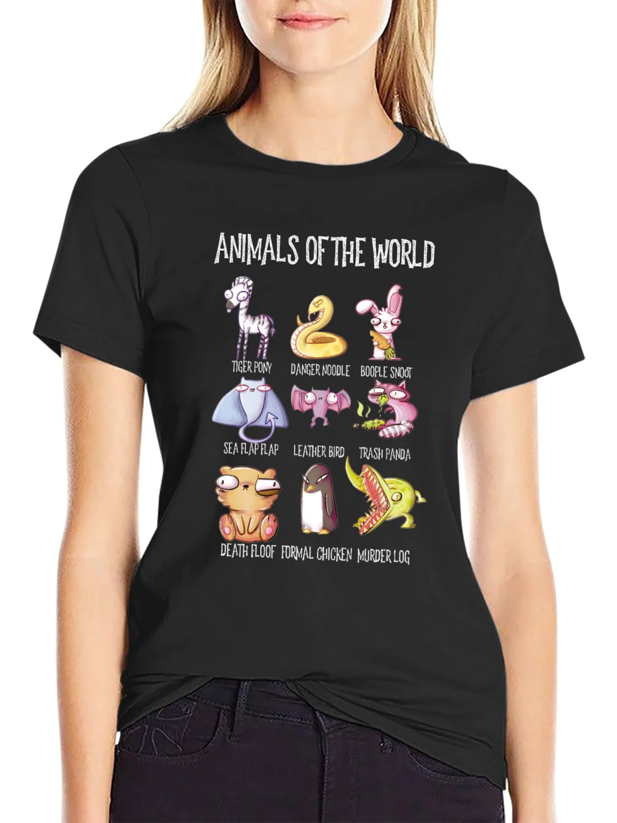 Animals of the World T-Shirt Funny Graphic Tee product image 5
