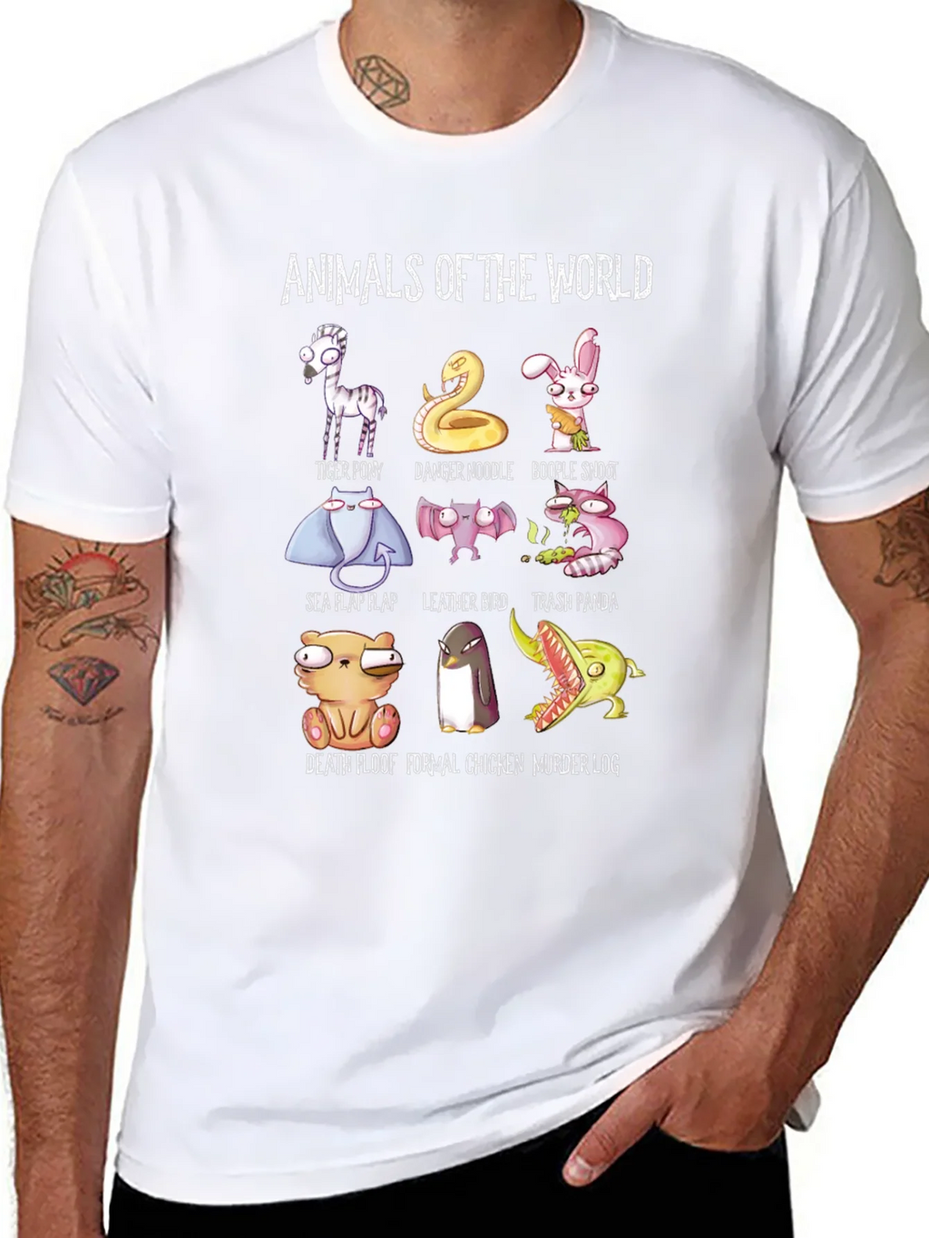 Animals of the World T-Shirt Funny Graphic Tee product image 10