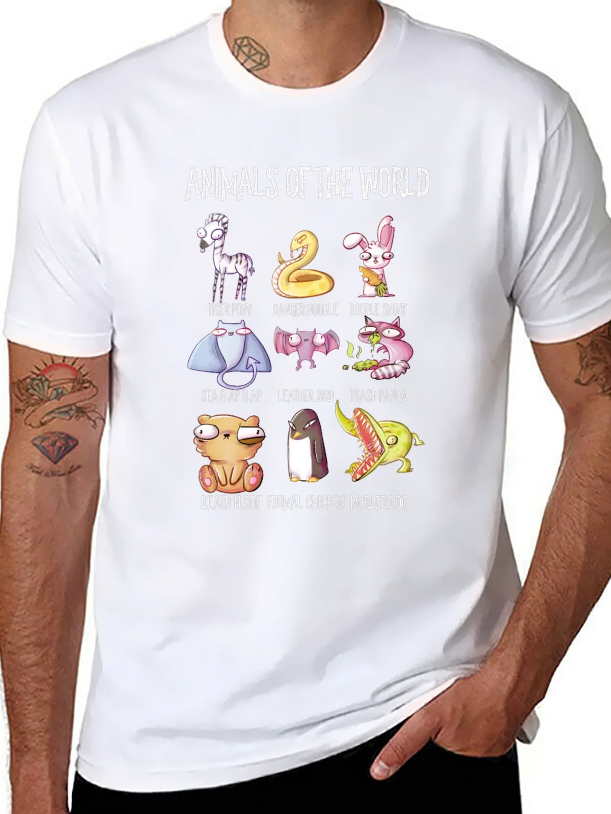 Animals of the World T-Shirt Funny Graphic Tee product image 10