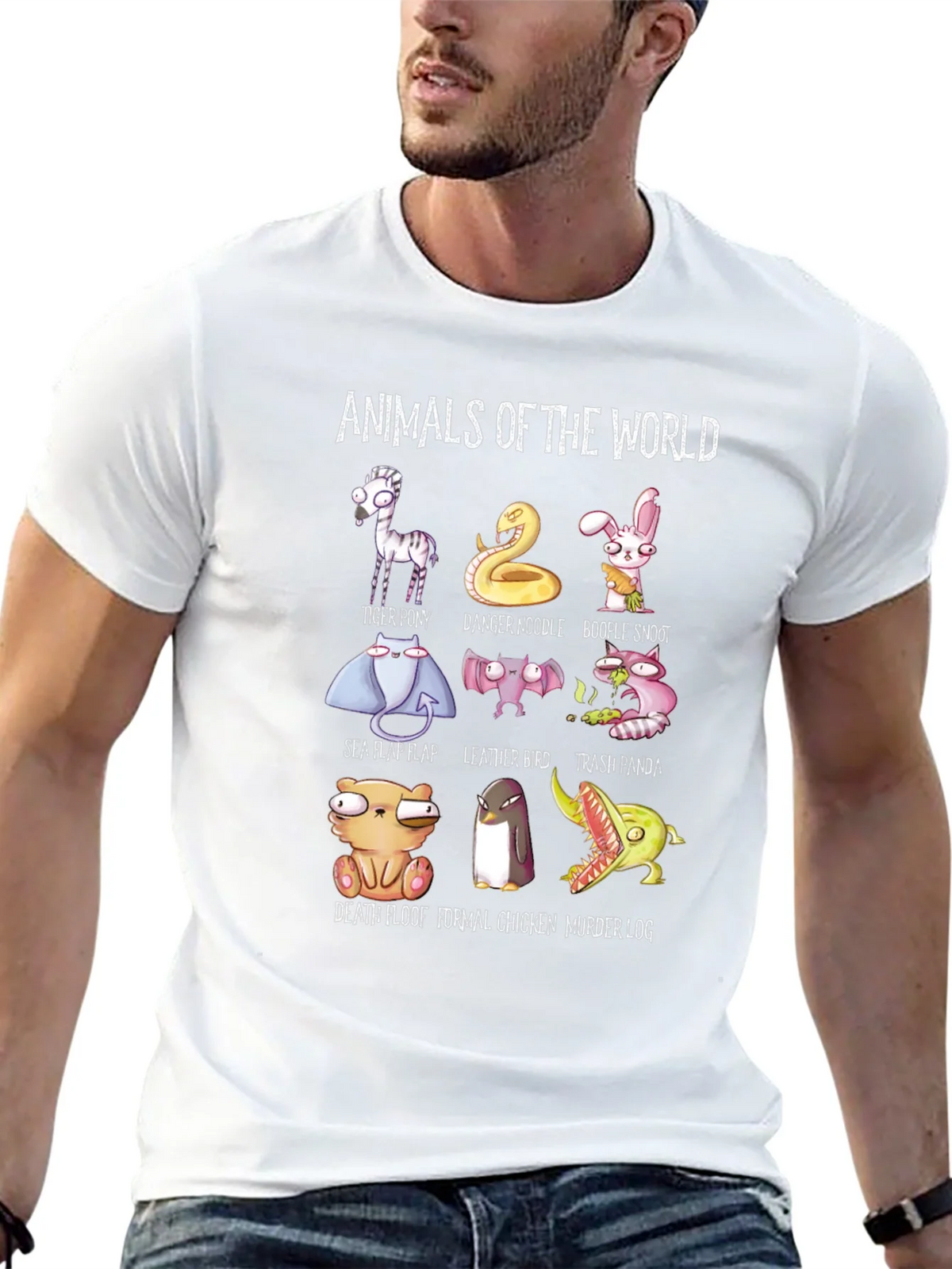 Animals of the World T-Shirt Funny Graphic Tee product image 4