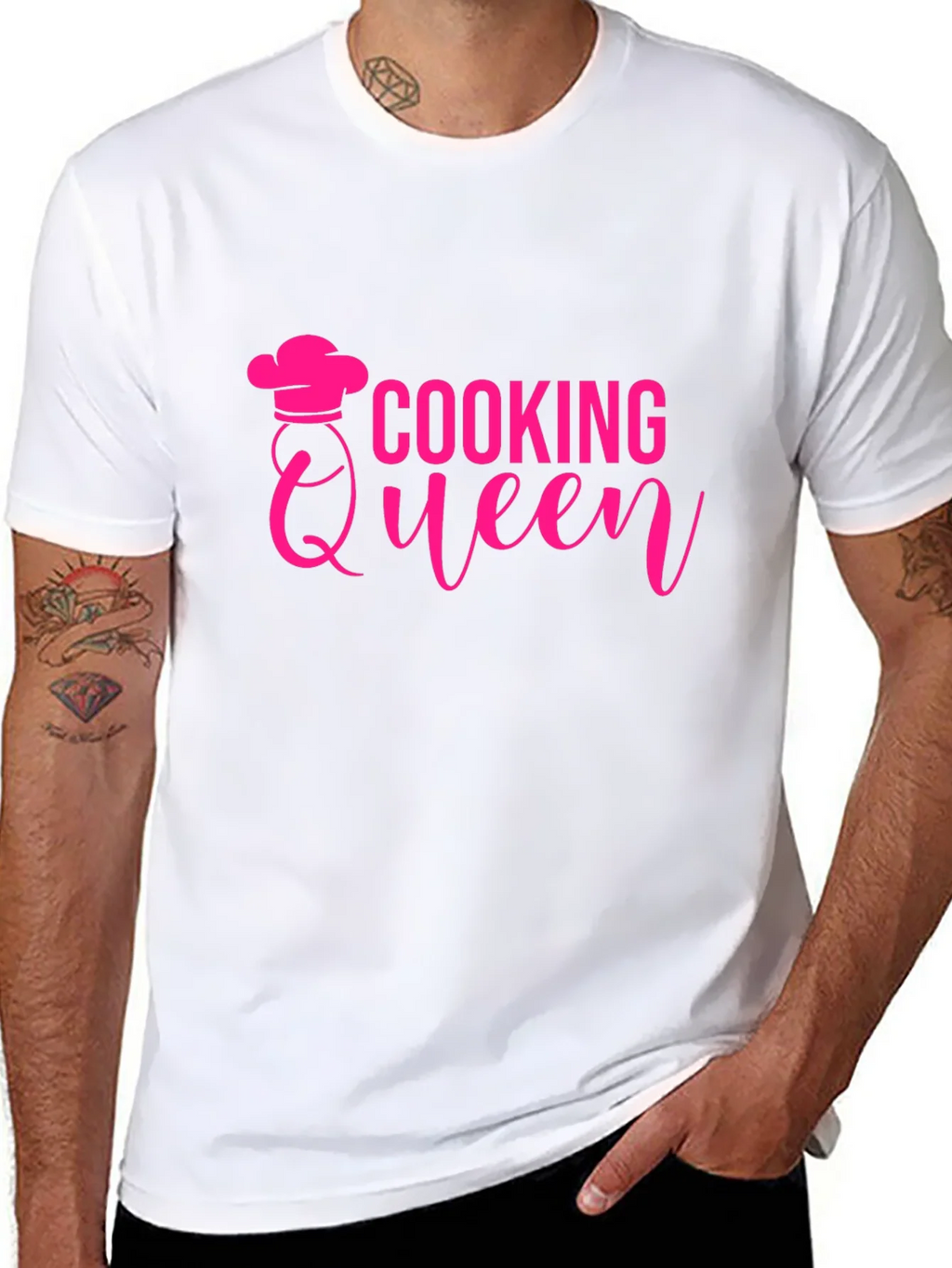 Cooking Queen Graphic Tee - Chef Hat Design