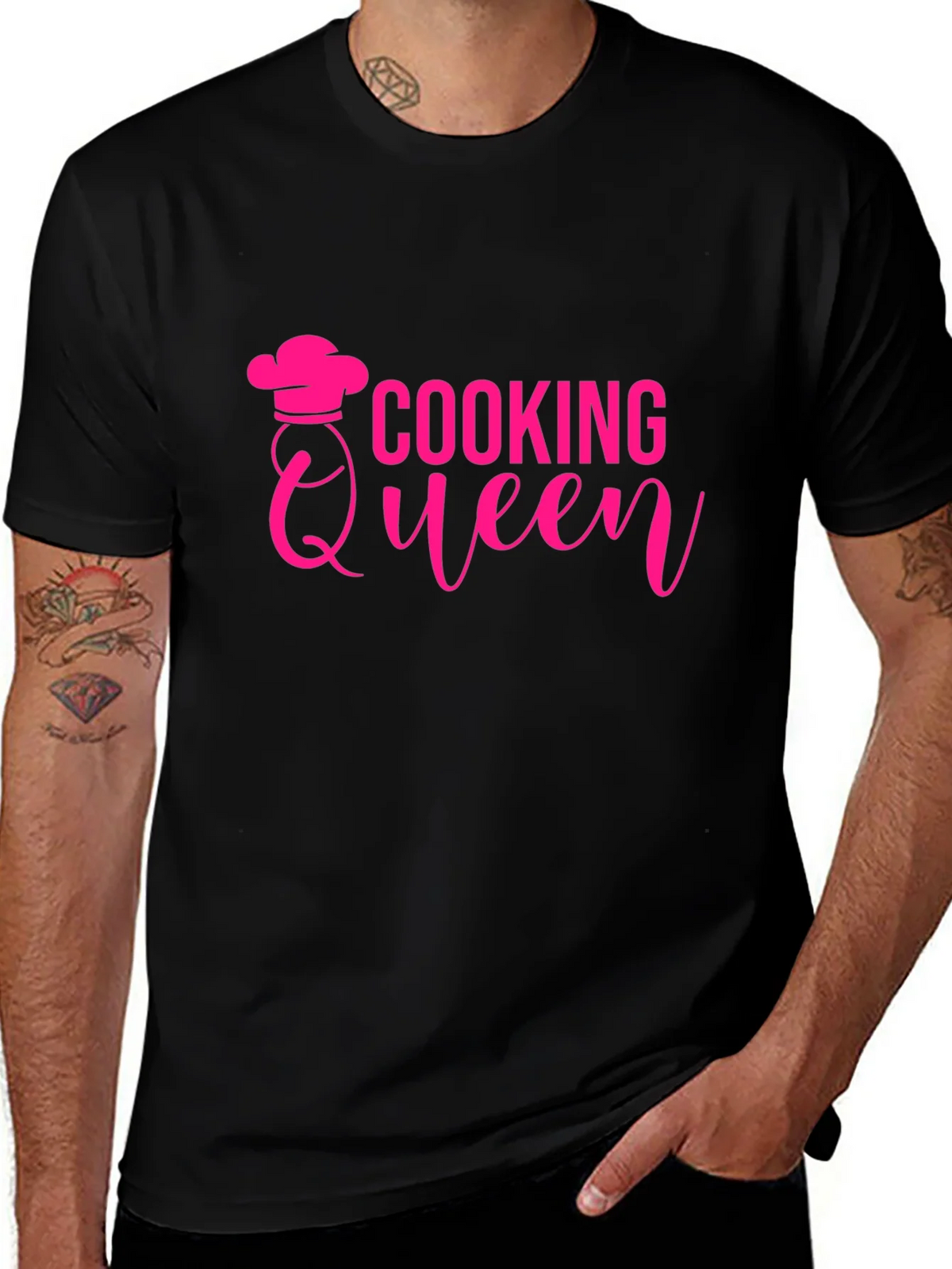 Cooking Queen Graphic Tee - Chef Hat Design