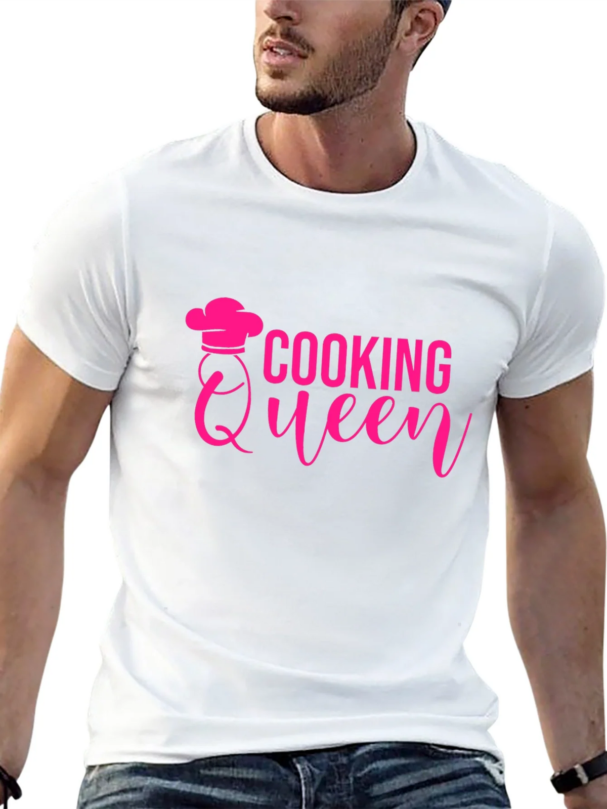 Cooking Queen Graphic Tee - Chef Hat Design