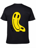 Melting Smiley Face Black Graphic Tee product image 1