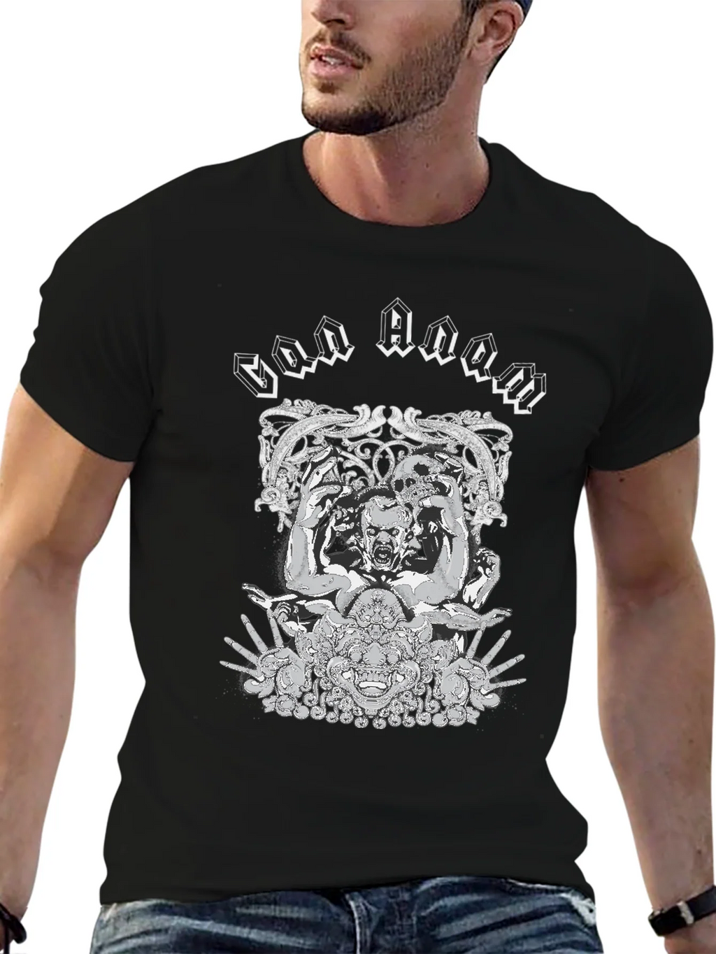 God Doom Graphic Print Black T-Shirt product image 9