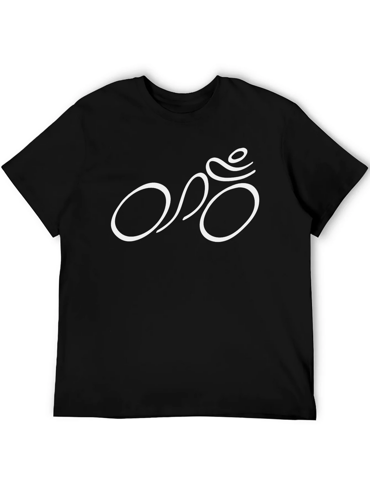 Stylish Black T-Shirt with Minimalist Bike Graphic product image 8