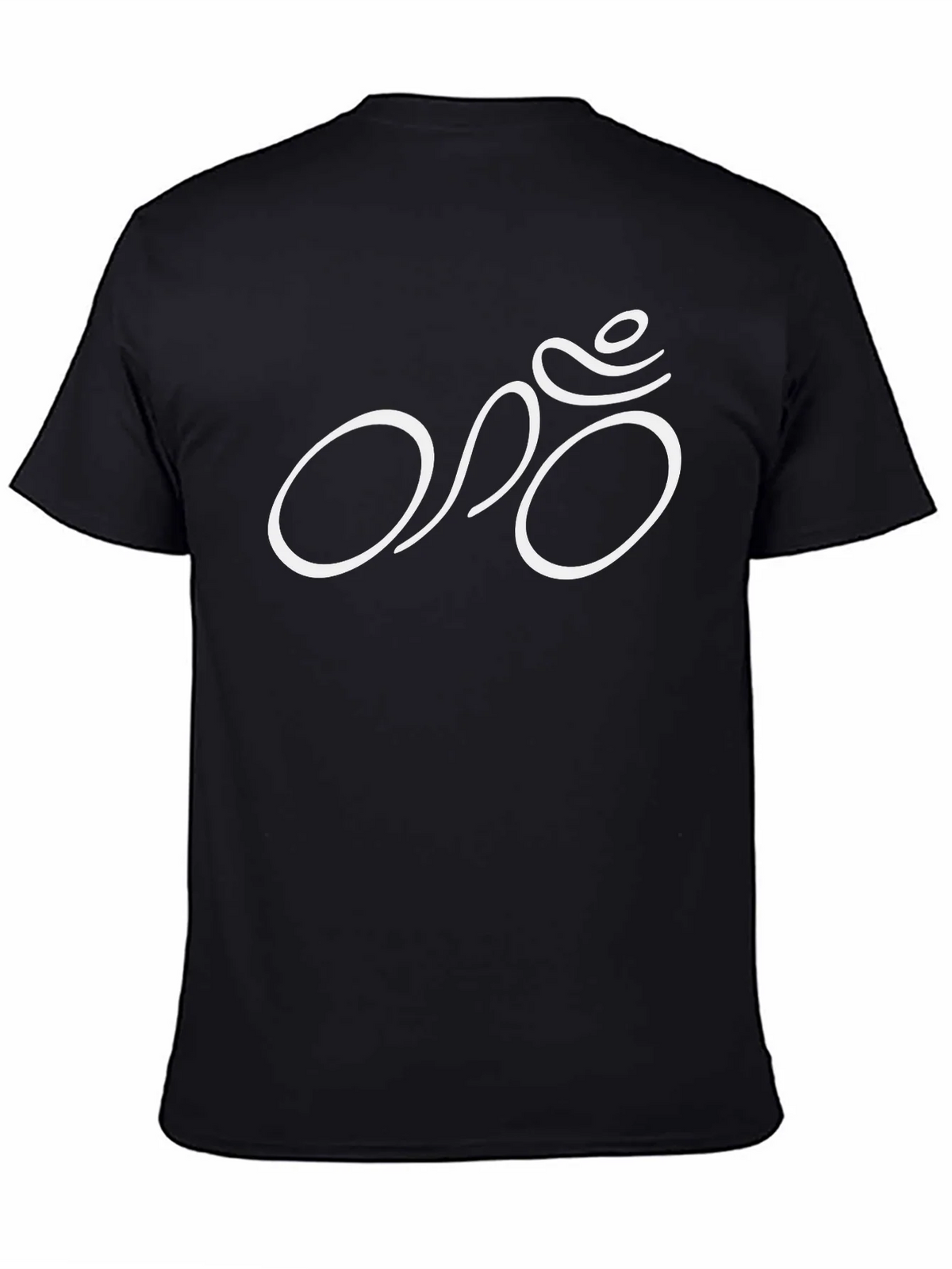 Stylish Black T-Shirt with Minimalist Bike Graphic product image 7