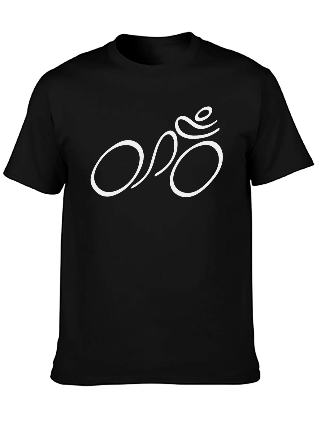 Stylish Black T-Shirt with Minimalist Bike Graphic product image 6