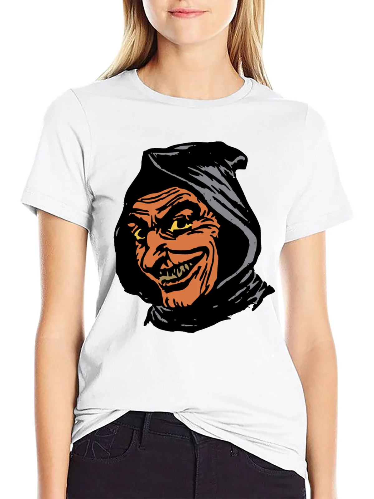 Spooky Grim Reaper Graphic Tee - Black T-Shirt product image 11