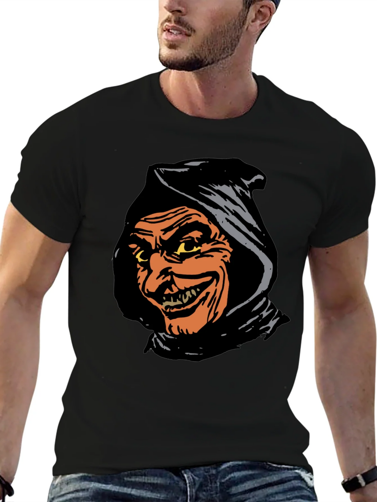 Spooky Grim Reaper Graphic Tee - Black T-Shirt product image 9