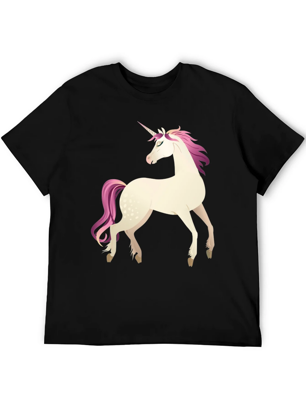 Unicorn Graphic Tee - Black Cotton Blend Shirt product image 8