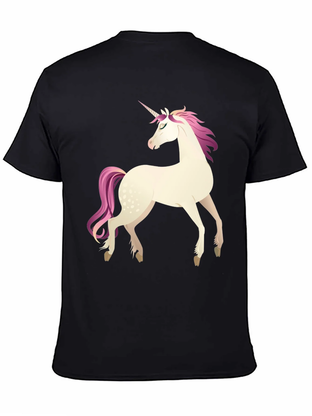 Unicorn Graphic Tee - Black Cotton Blend Shirt product image 7