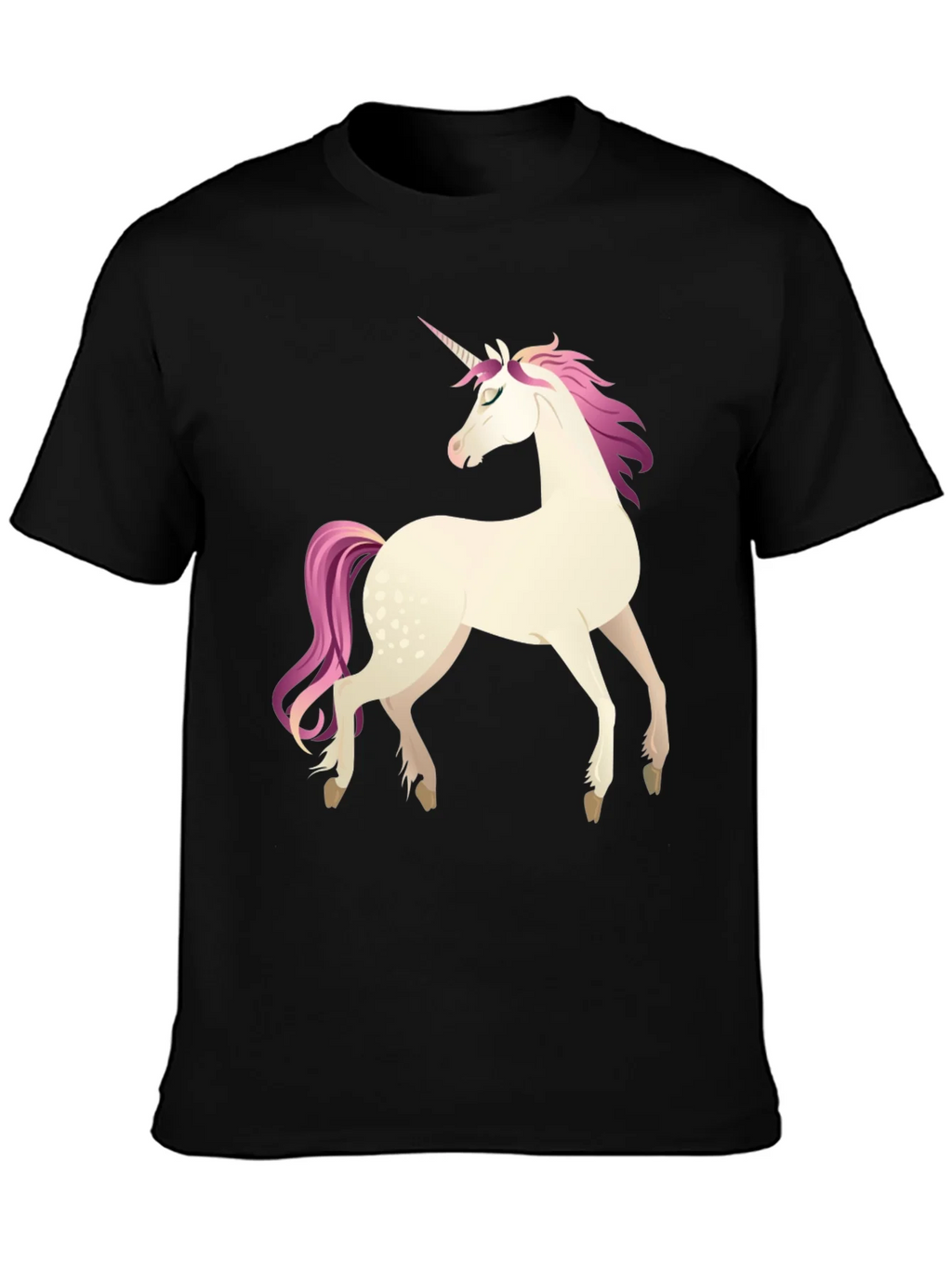 Unicorn Graphic Tee - Black Cotton Blend Shirt product image 6
