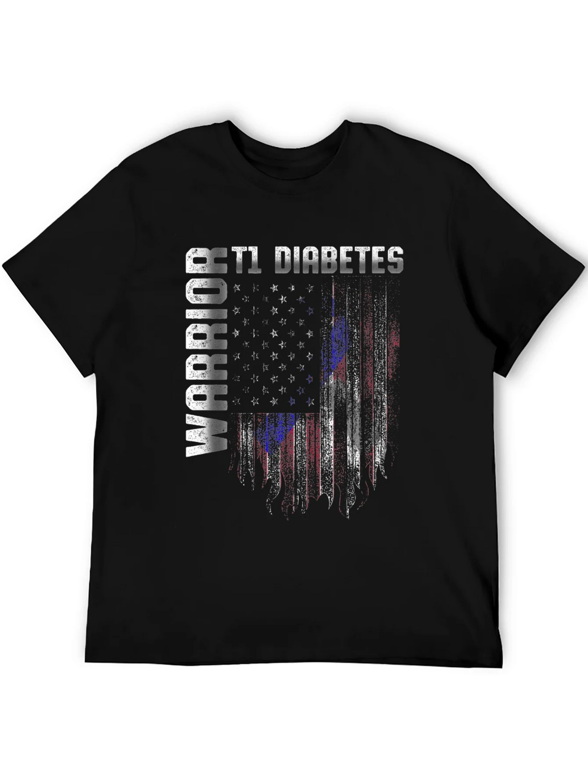 T1 Diabetes Warrior Flag Graphic Tee product image 8